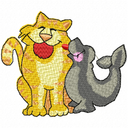 Cats Embroidery Design 11 Cats Embroidery Design 11